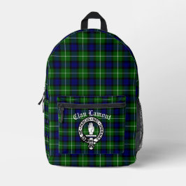 Mochila Impresa Insignia Escudo de Clan Lamont y Tartán