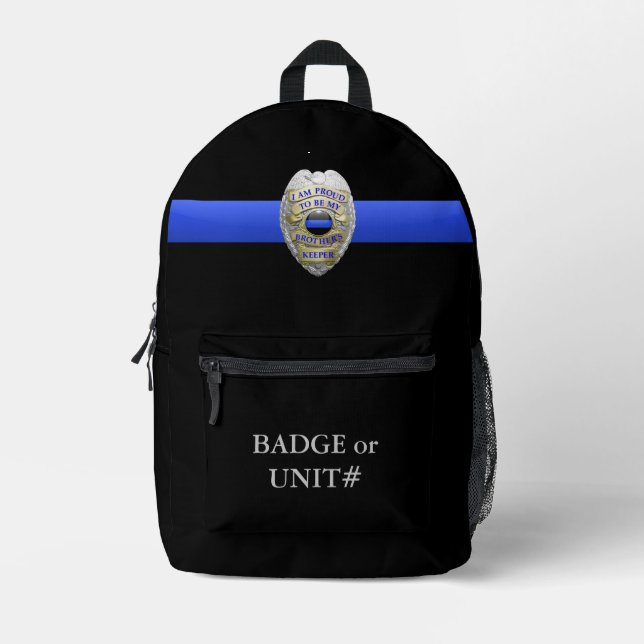 Mochila Impresa Insignia policial (Anverso)