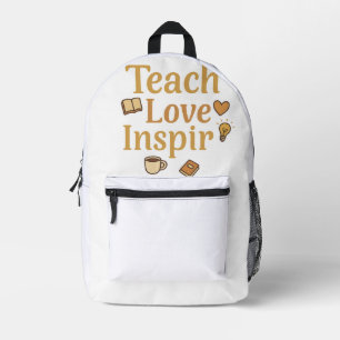 Mochila Impresa Inspira amor de enseñanza