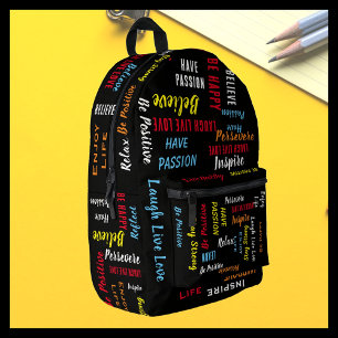Mochila Impresa Inspiración Motivacional Personalizada