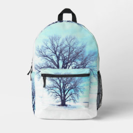 Mochila Impresa Invierno Azul