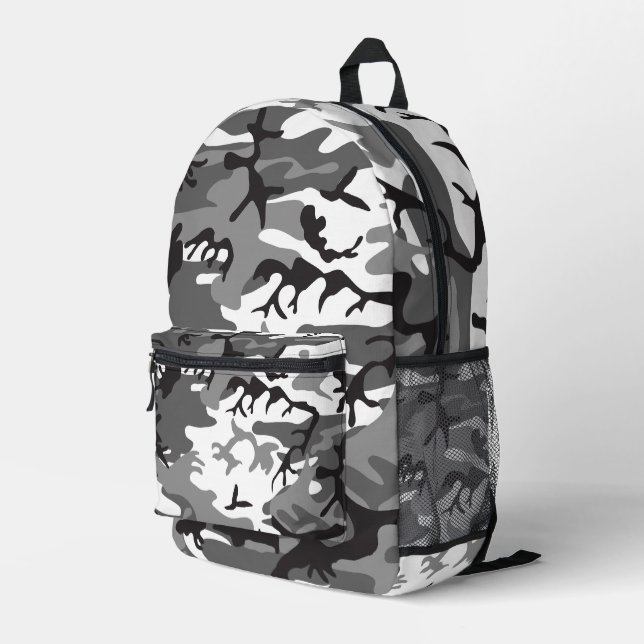Mochila Impresa Invierno de Camo Militar (Esquina derecha trasera )