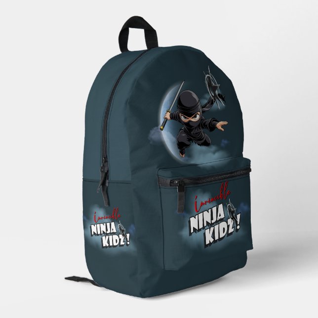 Mochila Impresa Invincible Ninja Kidz | (Esquina izquierda trasera)