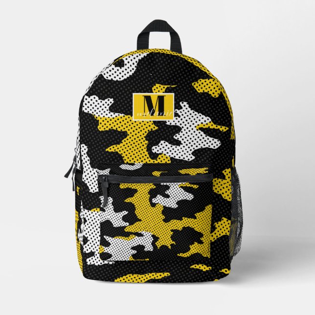 Mochila Impresa Iowa State Black Gold Bold Camo Pattern (Anverso)
