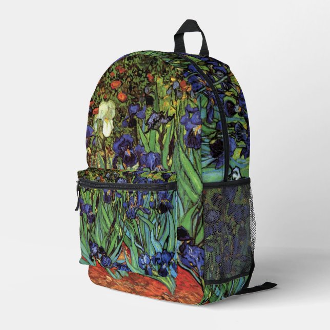 Mochila Impresa Irises de Vincent van Gogh (Esquina derecha trasera )