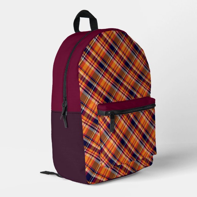 Mochila Impresa 'Irish Tartan' Pattern Backpack  (Esquina izquierda trasera)