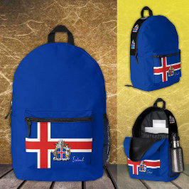 Mochila Impresa Islandia, mochila, bandera islandesa / patriótica