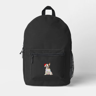 Mochila Impresa Jack Russell perro Santa Claus árbol de Navidad Lu