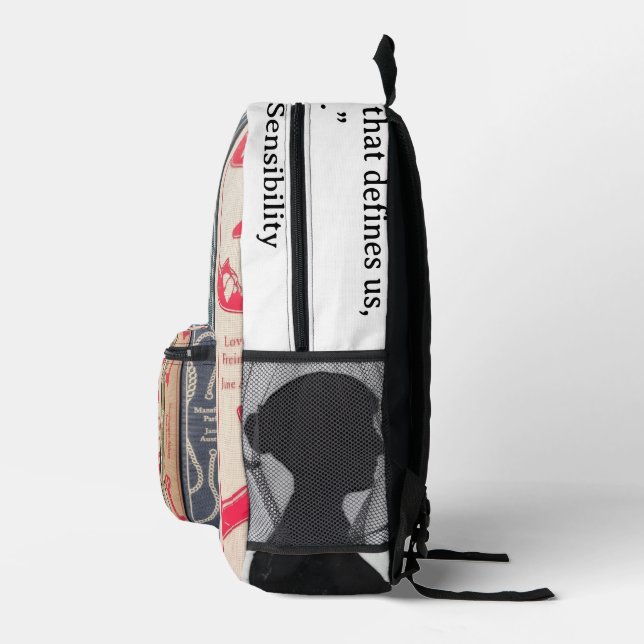 Mochila Impresa Jane Austen quote (Derecha)