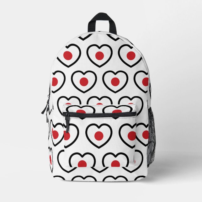 Mochila Impresa Japan | Japanese Flag Heart (Anverso)