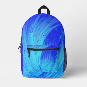 Mochila Impresa Jardín con encanto azul abstracto