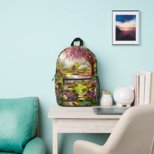 Mochila Impresa Jardín de flores de bonito