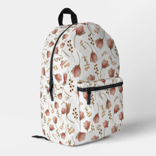 Mochila Impresa Jardín de Rosa Vintage