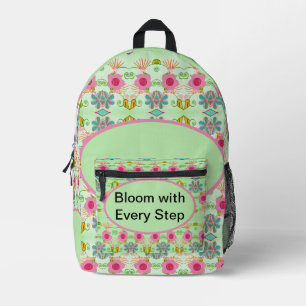 Mochila Impresa Jardín ecléctico encantador: Belleza floral divers