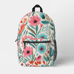 Mochila Impresa Jardín Floral Primaveral Elegante y Colorido