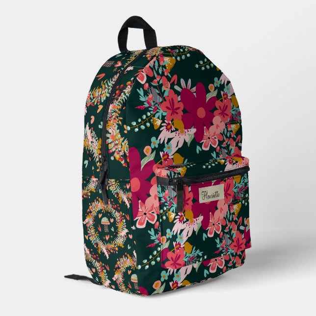 Mochila Impresa Jardín Glorioso Alegre (Esquina izquierda trasera)
