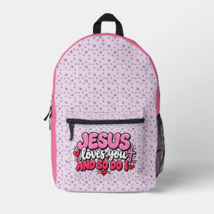 Mochila Impresa Jesús te ama y yo también