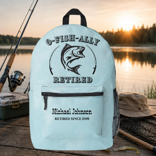 Mochila Impresa Jubilación O-pescialmente retirado divertido pesca