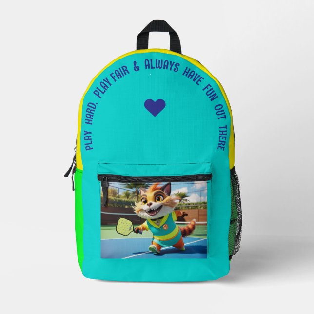 Mochila Impresa Juega duro, juega limpio... (Anverso)