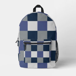 Mochila Impresa Jugador blanco gris azul de la marina