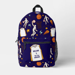Mochila Impresa Jugador de Baloncesto Nombre Personalizado Número 