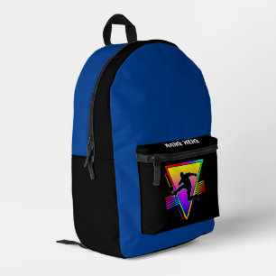 Mochila Impresa Jugador de fútbol arco iris retro colorido