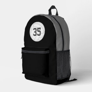 Mochila Impresa jugador de voleibol número jersey CUALQUIER color