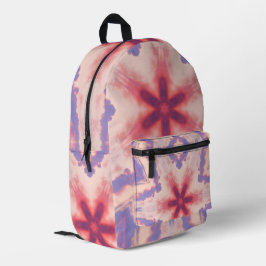 Mochila Impresa Kaleidoscopio de cielo rosado y púrpura