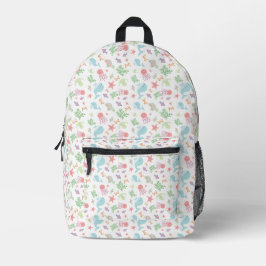Mochila Impresa Kawaii Bajo el Mar Shower de Bebé Pastel Neutral  