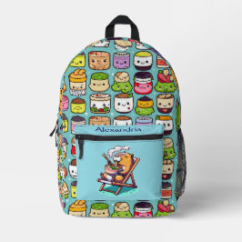 Mochila Impresa Kawaii Cute Personalizado Ramen