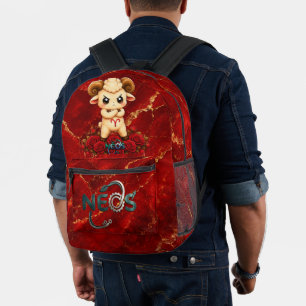 Mochila Impresa Kawaii Zodiac Neos Aries