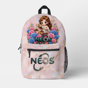Mochila Impresa Kawaii Zodiaco Neos Libra