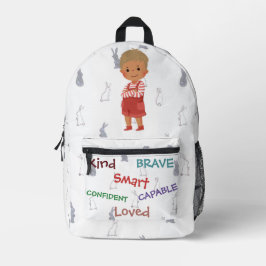 Mochila Impresa Kind Capable Smart Loved - Personalized Kid Backpa