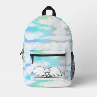 Mochila Impresa KiniArt gato ángel del Puente Arcoíris