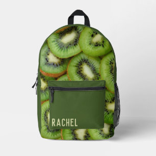 Mochila Impresa Kiwi Fruit Green Custom Name