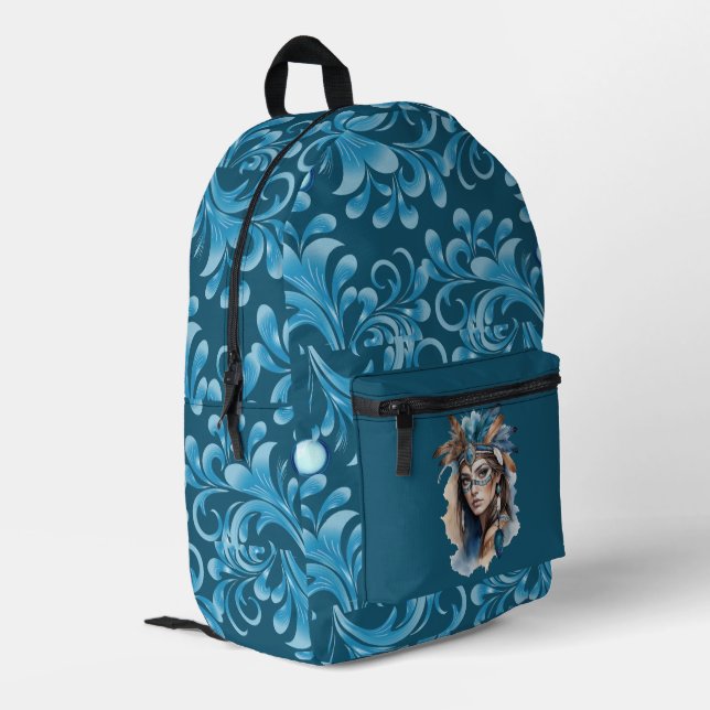 Mochila Impresa La belleza tribal de las acuarelas: el espíritu de (Esquina izquierda trasera)