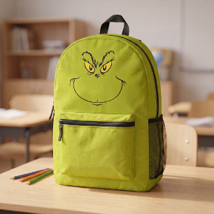 Mochila Impresa La Cara de Cómo el Grinch Robó la Navidad