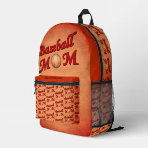 Mochila Impresa La Cuta De La Madre Del Béisbol Personalizada