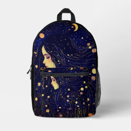 Mochila Impresa La diosa celestial Moon Stars Sky
