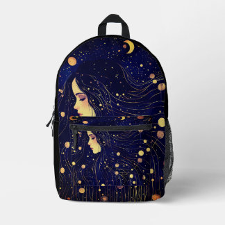 Mochila Impresa La diosa celestial Moon Stars Sky
