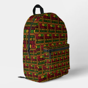Mochila Impresa La Igualdad Es Mayor Que La División Math Black Hi