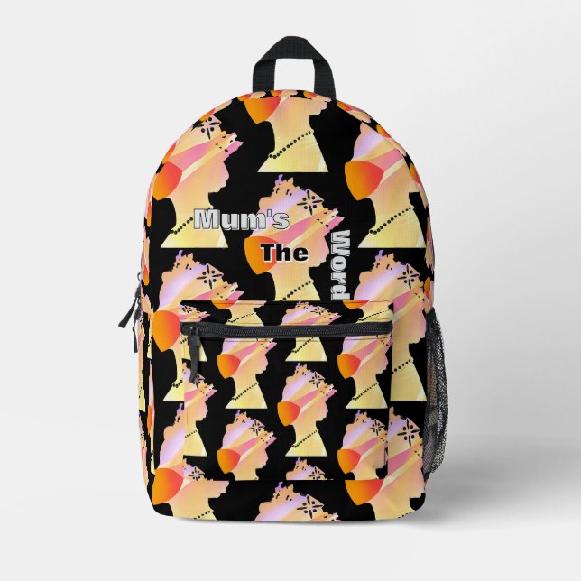 Mochila Impresa La laptop de viaje de la mamá (Anverso)