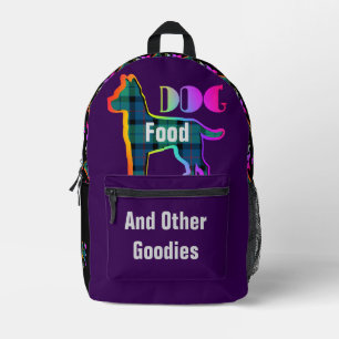 Mochila Impresa La mejor comida para perros y otras golosinas dive