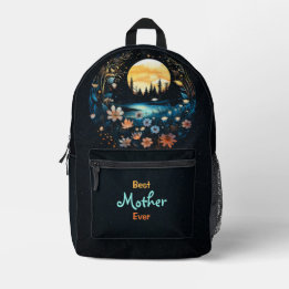 Mochila Impresa La Mejor Madre del Mundo Flores Silvestres de Hada