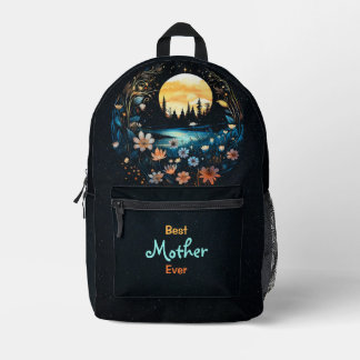 Mochila Impresa La Mejor Madre del Mundo Flores Silvestres de Hada