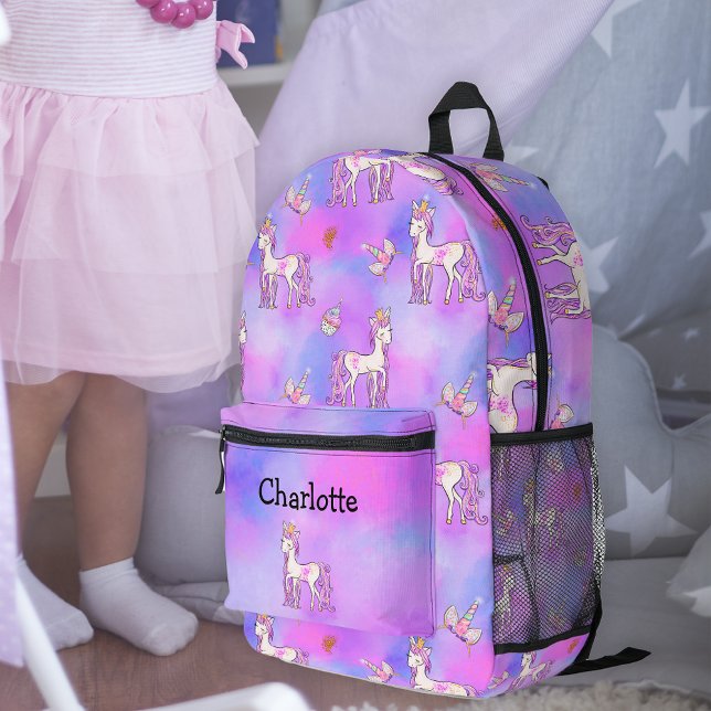 Mochila Impresa La pequeña princesa Unicorn Pastel lluvias (Subido por el creador)