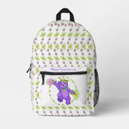 Mochila Impresa La princesa morada bailando Teddy Bear