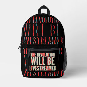 Mochila Impresa La revolución será transmitida en vivo