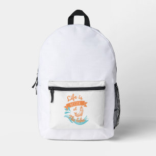 Mochila Impresa la vida es mejor en el lago
