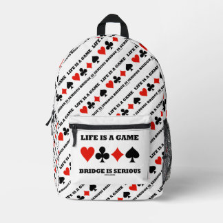 Mochila Impresa La Vida Es Un Puente De Juego Es Serio Cuatro Traj